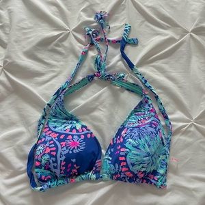 Lilly Pulitzer Bikini Top Gypsea Girl Twilight Blue